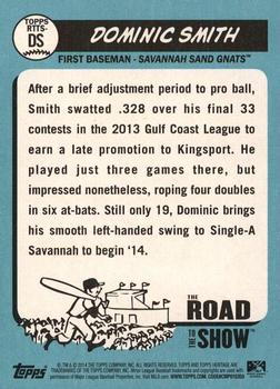 2014 Topps Heritage Minor League - The Road to the Show #RTTS-DS Dominic Smith Back