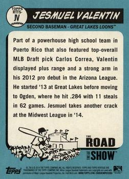 2014 Topps Heritage Minor League - The Road to the Show #RTTS-JV Jesmuel Valentin Back