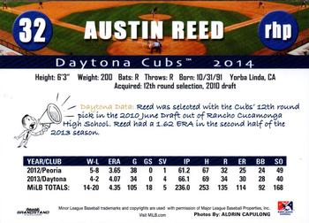 2014 Grandstand Daytona Cubs #NNO Austin Reed Back