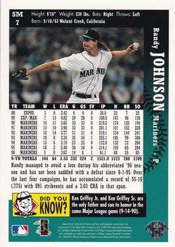 1997 Collector's Choice Seattle Mariners #SM7 Randy Johnson Back