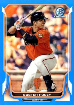 2014 Bowman Chrome - Blue Refractor #38 Buster Posey Front