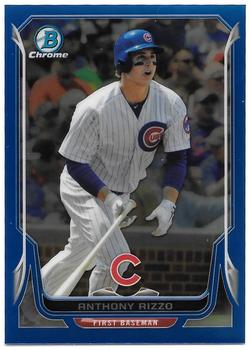 2014 Bowman Chrome - Blue Refractor #75 Anthony Rizzo Front