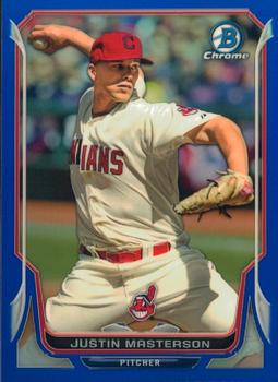 2014 Bowman Chrome - Blue Refractor #87 Justin Masterson Front