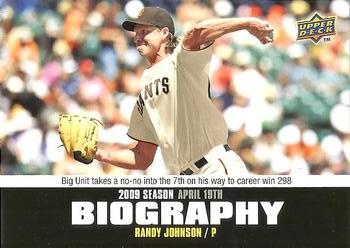 2010 Upper Deck - Season Biography #SB-17 Randy Johnson Front