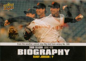 2010 Upper Deck - Season Biography #SB-70 Randy Johnson Front