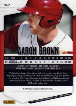 2014 Panini Prizm Perennial Draft Picks #7 Aaron Brown Back