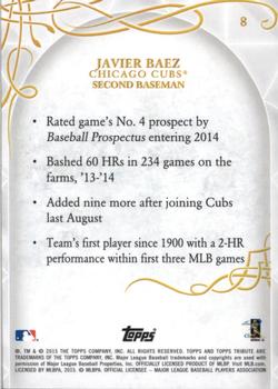2015 Topps Tribute #8 Javier Baez Back