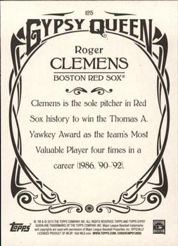 2015 Topps Gypsy Queen #125 Roger Clemens Back