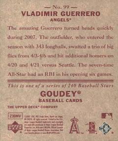 2007 Upper Deck Goudey - Red Backs #99 Vladimir Guerrero Back