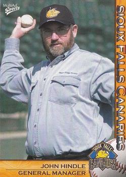 2004 MultiAd Sioux Falls Canaries #30 John Hindle Front