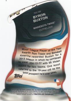 2014 Bowman Chrome - Fire Die Cut Refractors #FDC-BB Byron Buxton Back