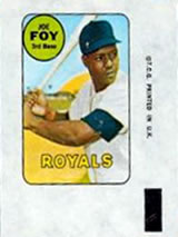 1969 Topps - Decals #NNO Joe Foy Front