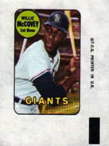 1969 Topps - Decals #NNO Willie McCovey Front