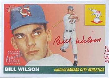 2004 Topps Heritage - Real One Autographs Red Ink #RO-BW Bill Wilson Front