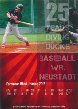 2012 Wiener Neustadt Diving Ducks #NNO Ferdinand Obed Back