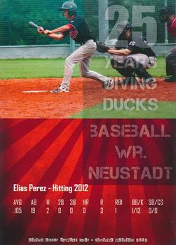 2012 Wiener Neustadt Diving Ducks #NNO Elias Perez Back