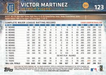 2015 Topps Opening Day #123 Victor Martinez Back