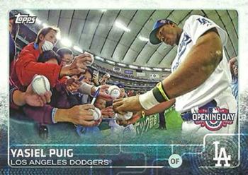 2015 Topps Opening Day #198 Yasiel Puig Front