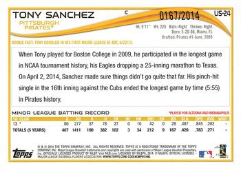 2014 Topps Update - Gold #US-24 Tony Sanchez Back