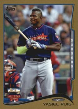 2014 Topps Update - Gold #US-223 Yasiel Puig Front