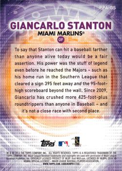 2014 Topps Update - Power Players #PPA-GS Giancarlo Stanton Back