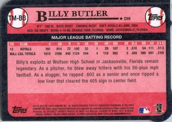 2014 Topps Update - 1989 Die Cut Minis #TM-BB Billy Butler Back