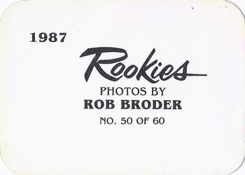 1987 Broder Rookies (unlicensed) #50 Ed Olwine Back