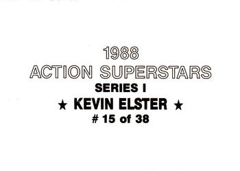 1988 Action Superstars (38 cards, unlicensed) #15 Kevin Elster Back