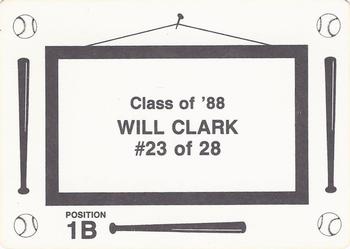1988 Class of '88 (unlicensed) #23 Will Clark Back
