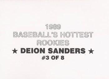 1989 Baseball's Hottest Rookies (unlicensed) #3 Deion Sanders Back