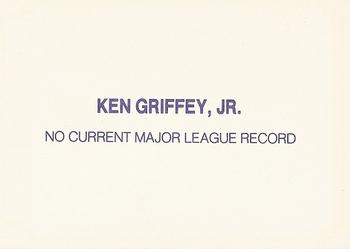 1989 Black and Silver (unlicensed) #NNO Ken Griffey Jr. Back
