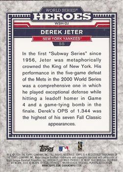 2014 Topps Update - World Series Heroes #WSH-DJ Derek Jeter Back