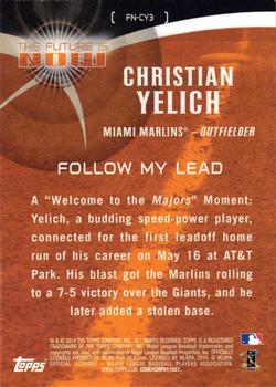 2014 Topps Update - The Future is Now #FN-CY3 Christian Yelich Back