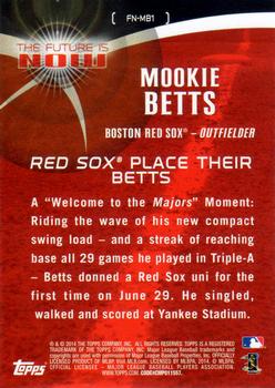 2014 Topps Update - The Future is Now #FN-MB1 Mookie Betts Back