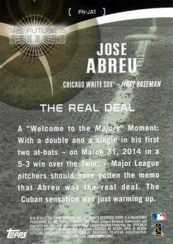 2014 Topps Update - The Future is Now #FN-JA1 Jose Abreu Back
