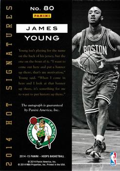 2014-15 Hoops - Hot Signatures #80 James Young Back