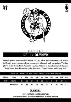 2014-15 Hoops - Gold #91 Kelly Olynyk Back