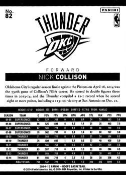 2014-15 Hoops - Green #82 Nick Collison Back