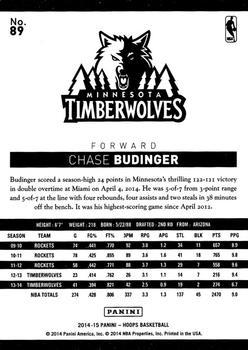 2014-15 Hoops - Green #89 Chase Budinger Back