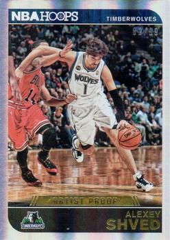 2014-15 Hoops - Artist's Proof #99 Alexey Shved Front