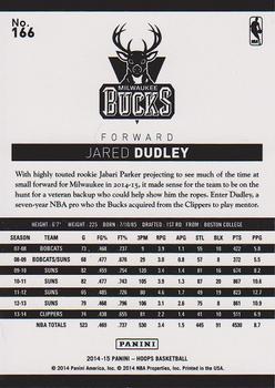2014-15 Hoops - Artist's Proof #166 Jared Dudley Back