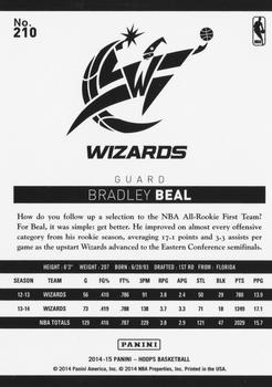 2014-15 Hoops - Artist's Proof #210 Bradley Beal Back