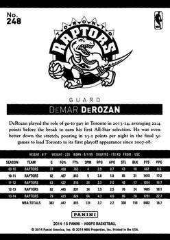 2014-15 Hoops - Artist's Proof #248 DeMar DeRozan Back