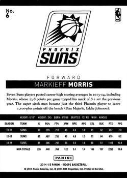 2014-15 Hoops - Artist's Proof Black #6 Markieff Morris Back