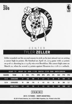 2014-15 Hoops - Artist's Proof Black #205 Tyler Zeller Back