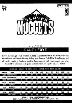 2014-15 Hoops - Blue #37 Randy Foye Back