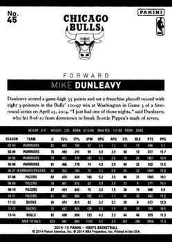 2014-15 Hoops - Blue #45 Mike Dunleavy Jr. Back