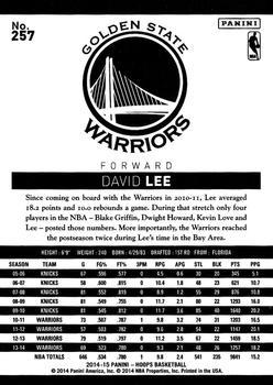 2014-15 Hoops - Blue #257 David Lee Back