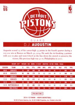 2014-15 Hoops - Red Back #55 D.J. Augustin Back