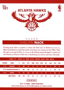 2014-15 Hoops - Red Back #101 Shelvin Mack Back